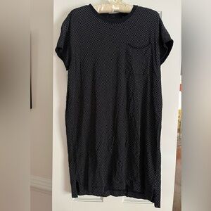 ATM – Slub 100% cotton polkadot fun dress with slits on the side!  NWOT  💕